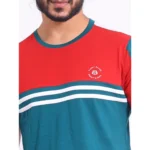 Generic Men's Casual Cotton Printed Round Neck Half Sleeve T-Shirt (Red) - Image 6