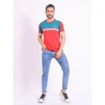 Generic Men's Casual Cotton Printed Round Neck Half Sleeve T-Shirt (Red) - Image 7