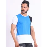 Generic Men's Casual Cotton Printed Round Neck Half Sleeve T-Shirt (Blue) - Image 4