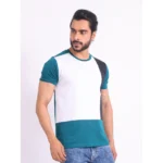 Generic Men's Casual Cotton Printed Round Neck Half Sleeve T-Shirt (Green) - Image 4