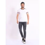 Generic Men's Casual Cotton Printed Round Neck Half Sleeve T-Shirt (White) - Image 7