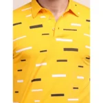 Generic Men's Casual Cotton Printed Polo Neck Half Sleeve T-Shirt (Turmeric) - Image 6