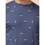 Generic Men's Casual Cotton Printed Round Neck Full Sleeve T-Shirt (Blue) - Image 6