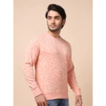 Generic Men's Casual Cotton Printed Round Neck Full Sleeve Sweat T-Shirt (Peach) - Image 4
