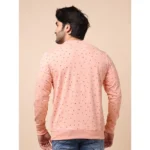 Generic Men's Casual Cotton Printed Round Neck Full Sleeve Sweat T-Shirt (Peach) - Image 2