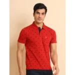 Men's Red Polo T-shirt - Angle 3