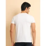 Generic Men's Casual Cotton Printed Round Neck Half Sleeve T-Shirt (White) - Image 2