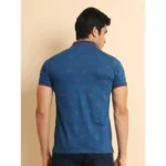 Generic Men's Casual Cotton Printed Polo Neck Half Sleeve T-Shirt (Blue) - Image 2