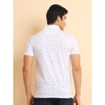Generic Men's Casual Cotton Printed Polo Neck Half Sleeve T-Shirt (White) - Image 2