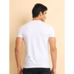 Generic Men's Casual Cotton Printed Round Neck Half Sleeve T-Shirt (White) - Image 2