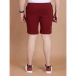 Generic Men's Casual Cotton Striped Above knee Shorts (Maroon) - Image 2