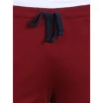 Generic Men's Casual Cotton Striped Above knee Shorts (Maroon) - Image 6