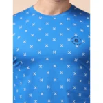 Generic Men's Casual Cotton Printed Round Neck Full Sleeve T-Shirt (Blue) - Image 6