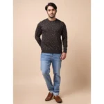 Generic Men's Casual Cotton Printed Round Neck Full Sleeve Sweat T-Shirt (Black) - Image 7