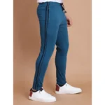 Generic Men's Casual Cotton Striped Full Length Track Pant (Blue) - Image 3