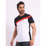 Generic Men's Casual Cotton Printed Round Neck Half Sleeve T-Shirt (Black) - Image 3