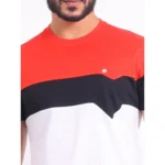 Mens Red Printed T-Shirt - Angle 6