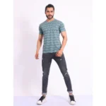 Generic Men's Casual Cotton Printed Round Neck Half Sleeve T-Shirt (Gery) - Image 7