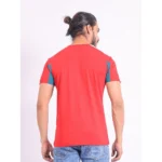 Generic Men's Casual Cotton Printed Round Neck Half Sleeve T-Shirt (Red) - Image 2