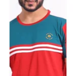 Generic Men's Casual Cotton Printed Round Neck Half Sleeve T-Shirt (Red) - Image 6