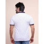 Generic Men's Casual Cotton Printed Polo Neck Half Sleeve T-Shirt (White) - Image 2