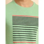 Generic Men's Casual Cotton Printed Round Neck Half Sleeve T-Shirt (Green) - Image 6