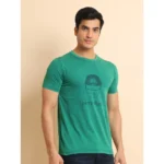 Generic Men's Casual Cotton Printed Round Neck Half Sleeve T-Shirt (Green) - Image 3