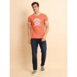 Generic Men's Casual Cotton Printed Round Neck Half Sleeve T-Shirt (Rust) - Image 7