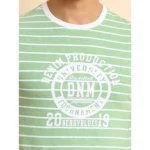 Generic Men's Casual Cotton Printed Round Neck Half Sleeve T-Shirt (LightGreen) - Image 6