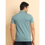 Generic Men's Casual Cotton Printed Polo Neck Half Sleeve T-Shirt (Grey) - Image 2