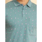 Generic Men's Casual Cotton Printed Polo Neck Half Sleeve T-Shirt (Grey) - Image 6