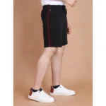 Generic Men's Casual Cotton Striped Above knee Shorts (Black) - Image 3
