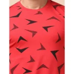 Generic Men's Casual Cotton Printed Round Neck Full Sleeve T-Shirt (Red) - Image 6