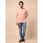 Generic Men's Casual Cotton Printed Round Neck Full Sleeve Sweat T-Shirt (Peach) - Image 7