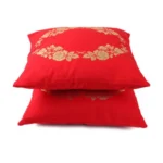 Generic Pack Of_2 Cotton Printed Cushion Cover Sets (Orange, Size: 16x16 In) - Image 3