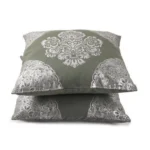 Generic Pack Of_2 Cotton Printed Cushion Cover Sets (Green, Size: 16x16 In)