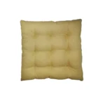 Generic Cotton Blended Solid Chair Cushions (Rama & Beige, Size: 16x16 In) - Image 3