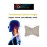 Generic Pack Of_2 Faux Leather Solid Bone Neck Pillow (Cream, Size: 6x10 In) - Image 4