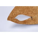 Generic Pack Of_2 Chenille Checkered Cushion Covers (Mustard Yellow, Size: 16x16 In) - Image 2