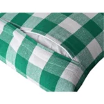 Generic Pack Of_4 Cotton Checkered Cushion Cover With Pom Pom (Green, Size: 16x16 In) - Image 3