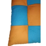 Generic Cotton Blended Solid Chair Cushions (Beige & Orange, Size: 16x16 In) - Image 2