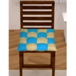 Generic Cotton Blended Solid Chair Cushions (Rama & Beige, Size: 16x16 In)