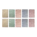 Generic Pack Of_10 Cotton Checkered Kitchen Towel Sets (Multicolor, Size: 18x12 In) - Image 2
