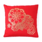 Generic Pack Of_2 Cotton Printed Cushion Cover Sets (Red, Size: 16x16 In)