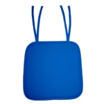 Generic Pack Of_4 Cotton Blended Solid Chairpads (Blue, Size: 15x15 In) - Image 2