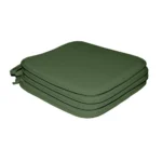 Generic Pack Of_4 Cotton Blended Solid Chairpads (Green, Size: 15x15 In)