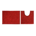 Generic Polyester Knitted Bathmats Sets (Red, Size: 20x30 In)