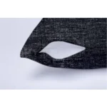 Generic Pack Of_2 Chenille Checkered Cushion Covers (Black, Size: 18x18 In) - Image 2