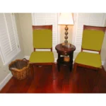 Generic Pack Of_4 Cotton Blended Solid Chairpads (Palm, Size: 15x15 In) - Image 3