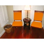 Generic Pack Of_4 Cotton Blended Solid Chairpads (Yellow, Size: 15x15 In) - Image 3